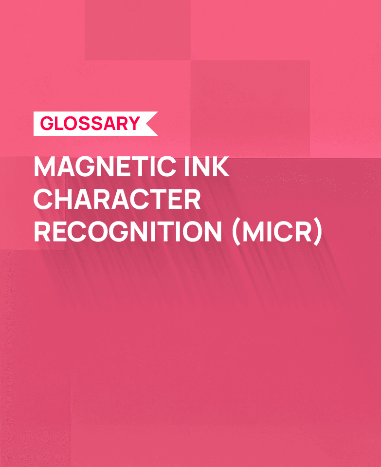 Magnetic Ink Example Magnetic Ink Character Recognition (MICR)